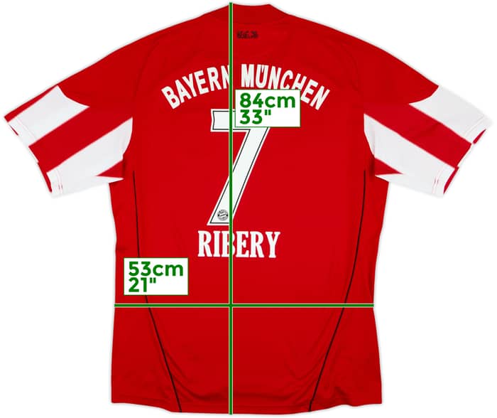 2010-11 Bayern Munich Home Shirt Ribery #7 - 7/10 - (L)