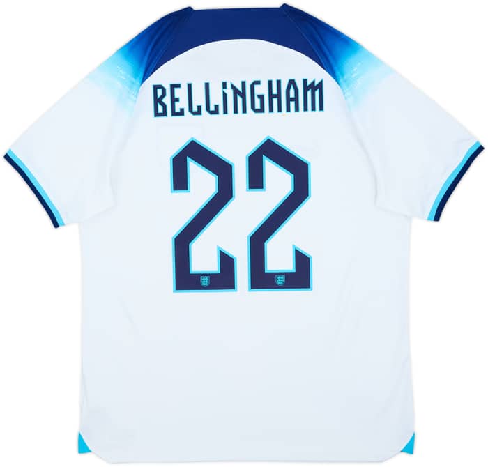 2022-23 England Home Shirt Bellingham #22 - 7/10 - (L)