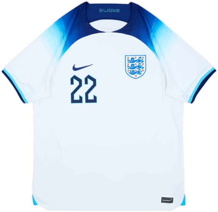 2022-23 England Home Shirt Bellingham #22 - 7/10 - (L)