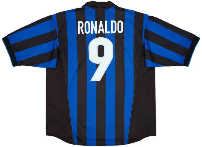 1998-99 Inter Milan Home Shirt Ronaldo #9 - 6/10 - (XL)