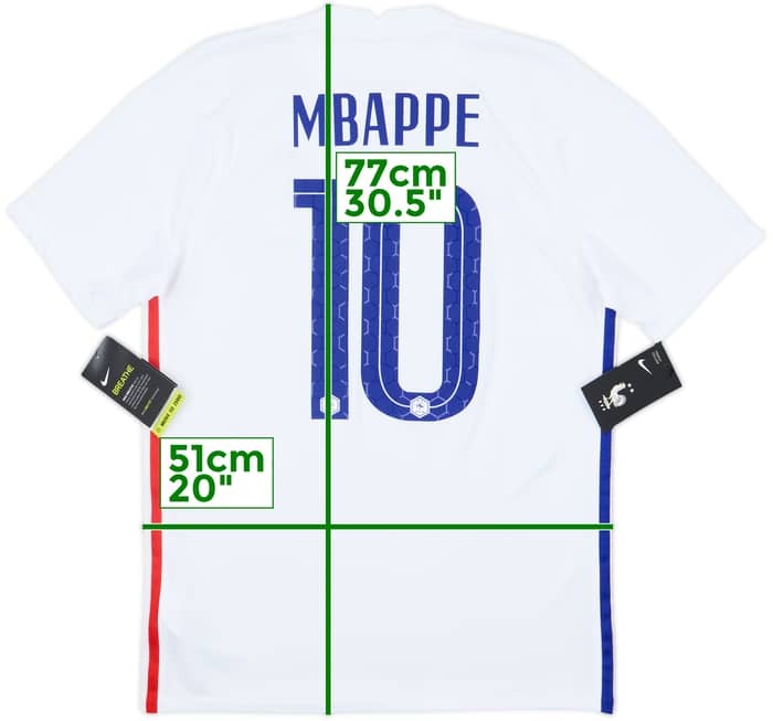 2020-21 France Away Shirt Mbappe #10 (M)