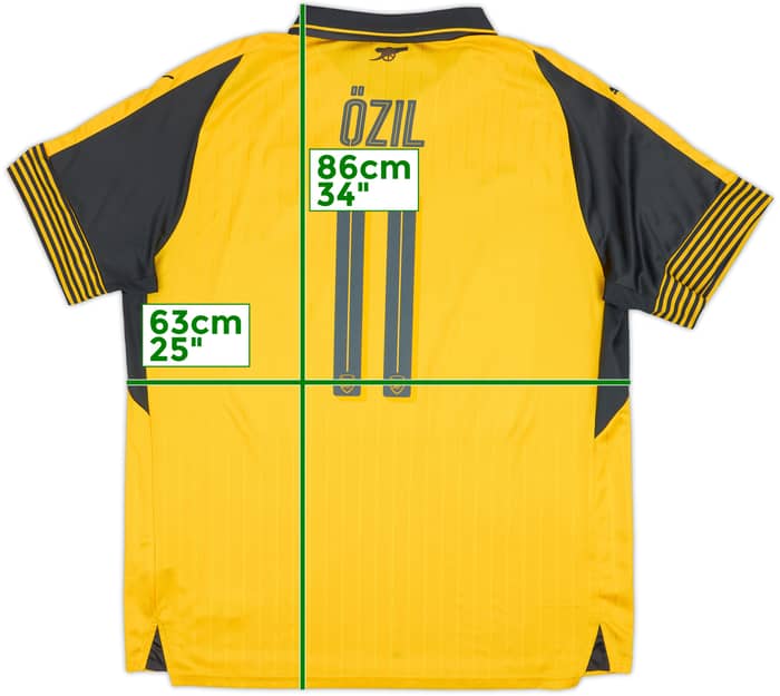2016-17 Arsenal Away Shirt Ozil #11 - 7/10 - (XXL)