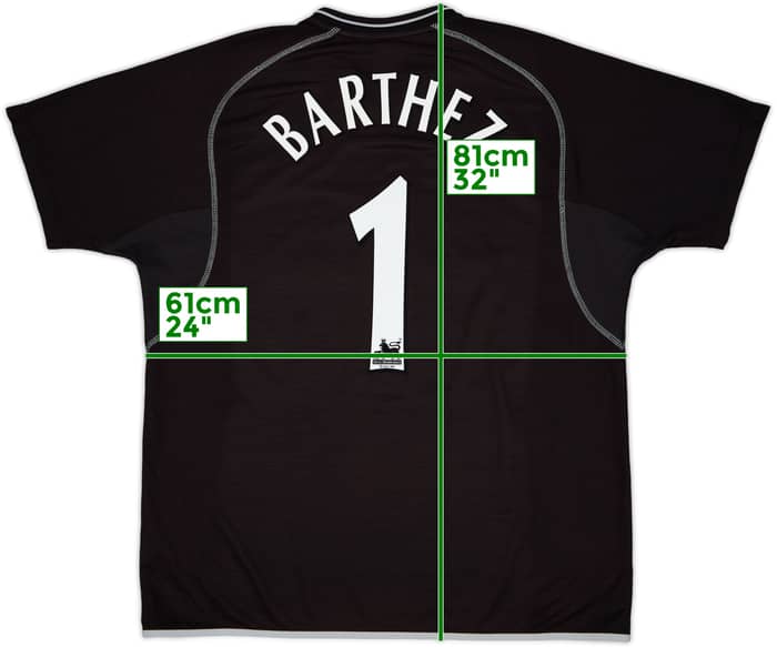 2001-02 Manchester United Centenary GK Shirt Barthez #1 - 9/10 - (XL)