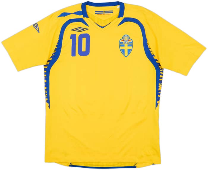 2007-09 Sweden Home Shirt Ibrahimovic #10 - 10/10 - (M)