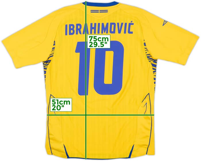 2007-09 Sweden Home Shirt Ibrahimovic #10 - 10/10 - (M)