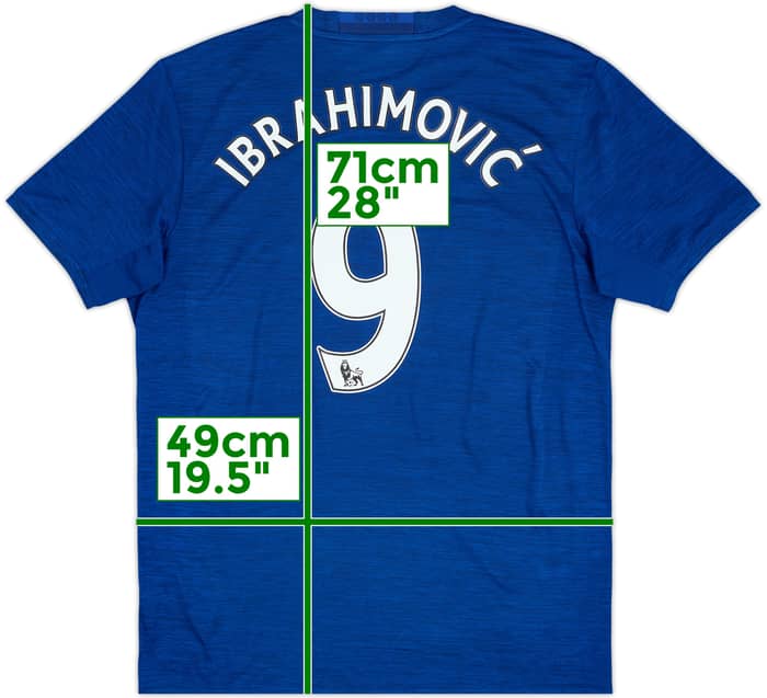 2016-17 Manchester United Away Shirt Ibrahimovic #9 - 7/10 - (M)