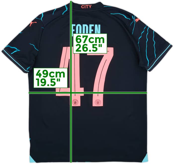 2023-24 Manchester City Third Shirt Foden #47 - 8/10 - (XL.Boys)