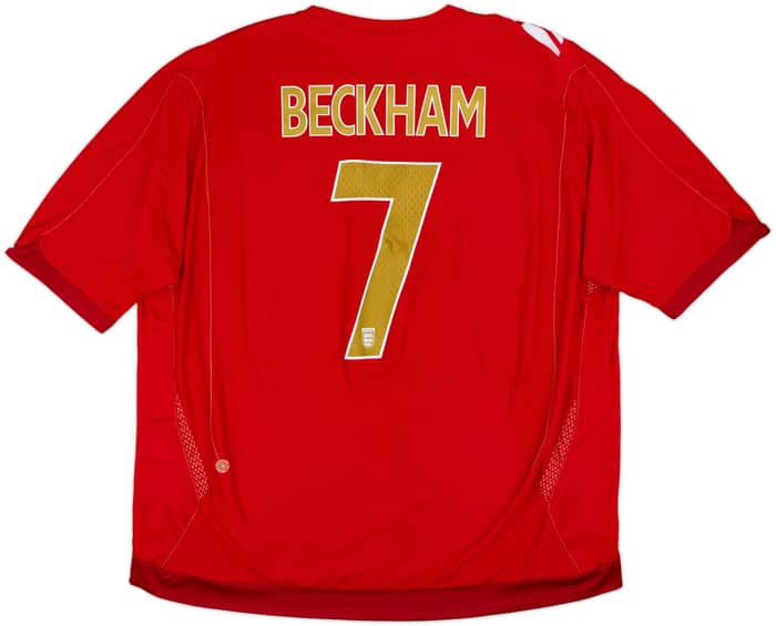 2006-08 England Away Shirt Beckham #7 - 6/10 - (3XL)