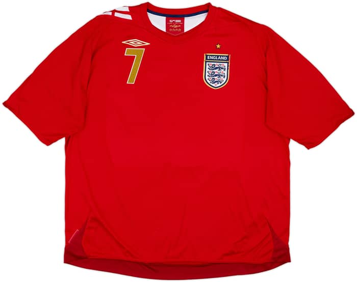 2006-08 England Away Shirt Beckham #7 - 6/10 - (3XL)