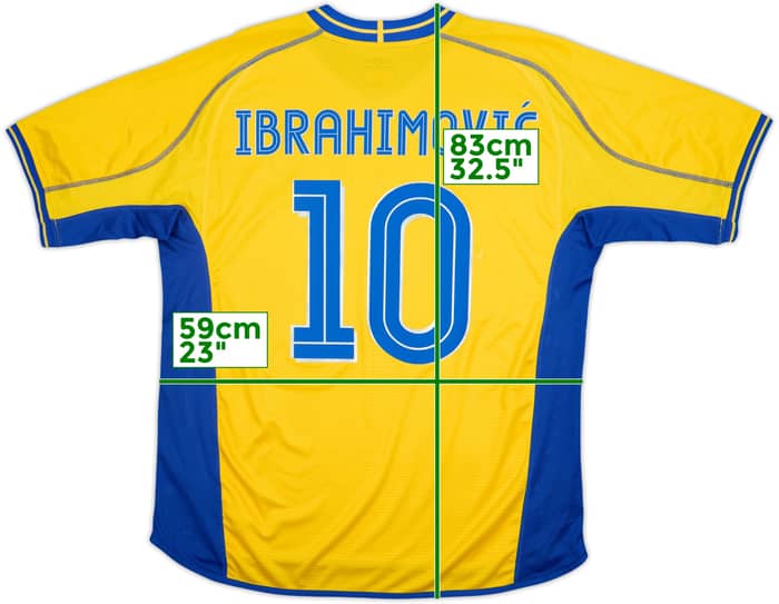 2003-04 Sweden Home Shirt Ibrahimovic #10 - 9/10 - (XL)
