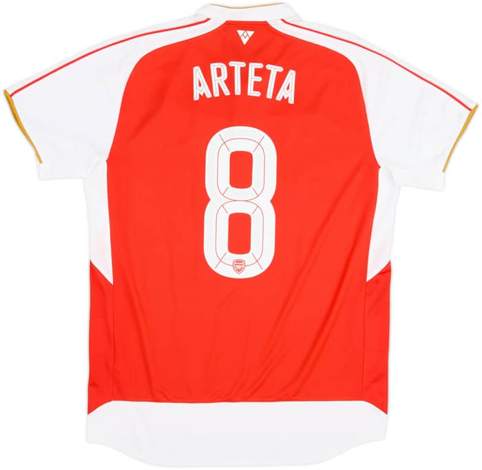 2015-16 Arsenal Home Shirt Arteta #8 - 9/10 - (L)