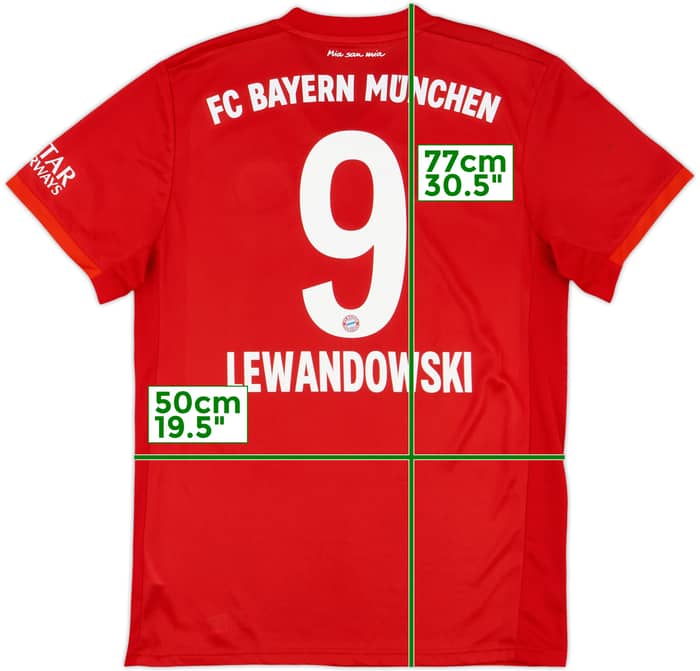 2019-20 Bayern Munich Home Shirt Lewandowski #9 - 8/10 - (M)