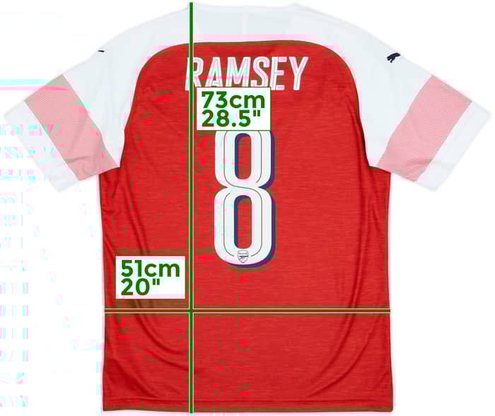 2018-19 Arsenal Home Shirt Ramsey #8 - 10/10 - (M)