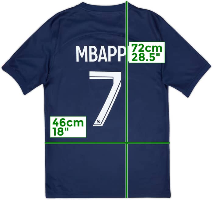 2022-23 Paris Saint-Germain Home Shirt Mbappe #7 - 6/10 - (S)