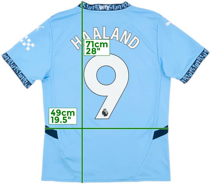 2024-25 Manchester City Home Shirt Haaland #9 - 8/10 - (M)