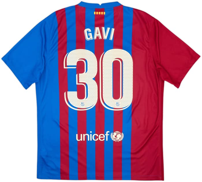 2021-22 Barcelona Home Shirt Gavi #30 - 9/10 - (L)