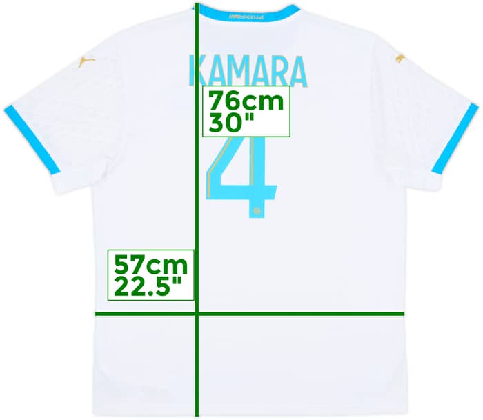 2020-21 Olympique Marseille Home Shirt Kamara #4 - 10/10 - (XL)