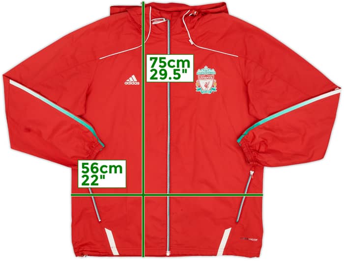 2010-11 Liverpool adidas Hooded Rain Jacket - 5/10 - (M)