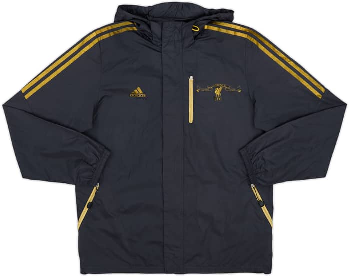 2010-11 Liverpool adidas Hooded Rain Jacket - 8/10 - (L)