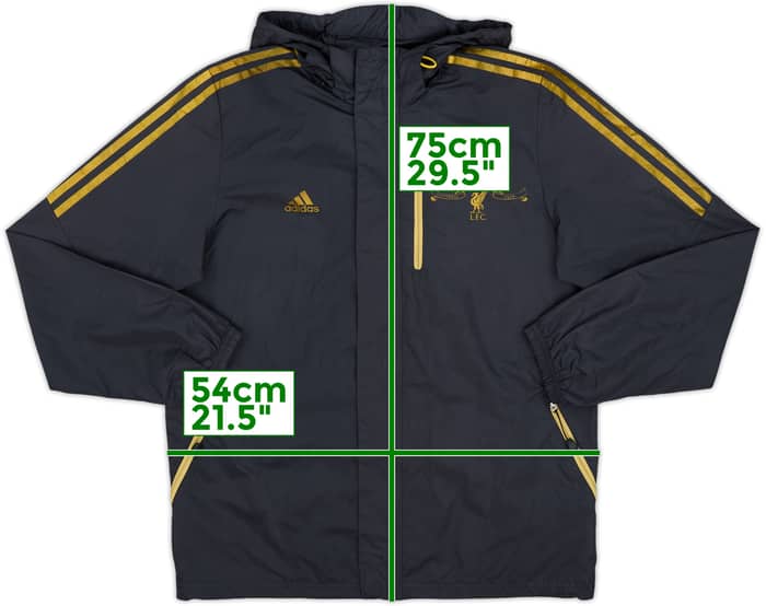 2010-11 Liverpool adidas Hooded Rain Jacket - 8/10 - (L)