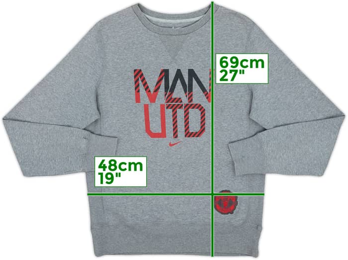 2012-13 Manchester United Nike Sweat Top - 9/10 - (M)