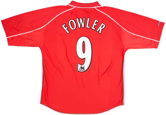 2000-02 Liverpool 'Worthington Cup Final' Home Shirt Fowler #9 - 8/10 - (XL)