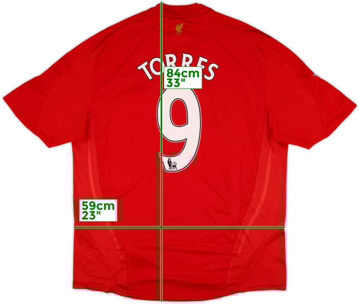 2008-10 Liverpool Home Shirt Torres #9 - 6/10 - (XXL)