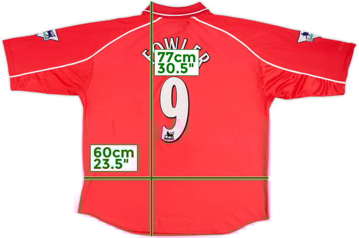 2000-02 Liverpool Camiseta Local Fowler #9 - 8/10 - (XL)