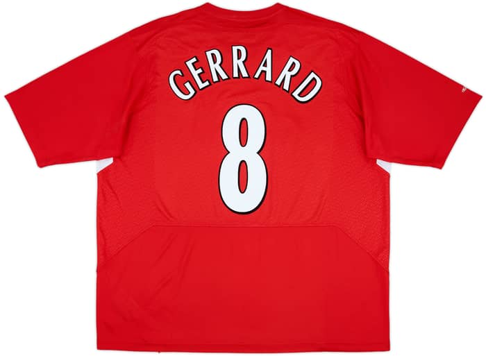 2004-06 Liverpool Home Shirt Gerrard #8 - 6/10 - (XXL)