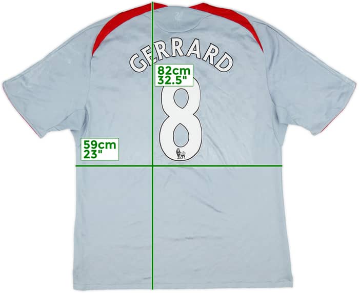 2008-09 Liverpool Away Shirt Gerrard #8 - 8/10 - (XXL)