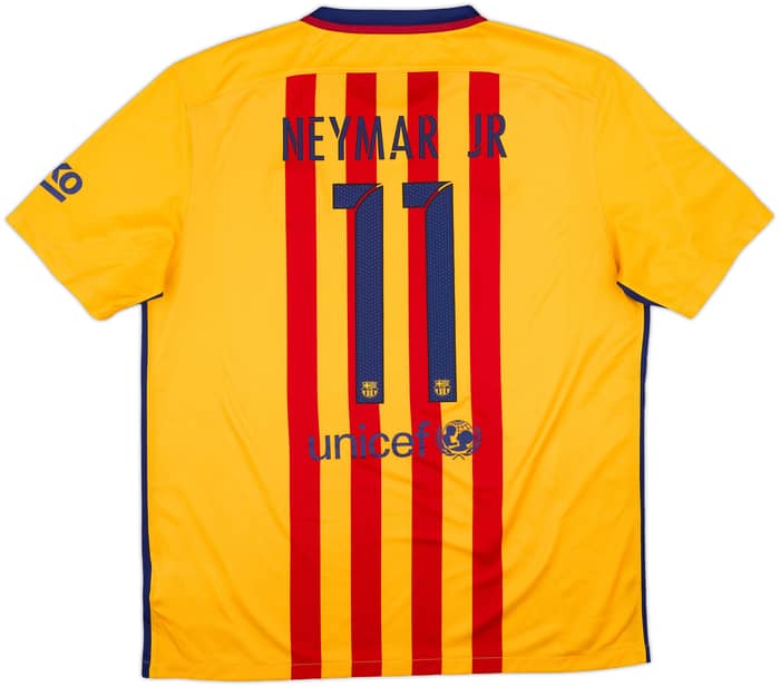 2015-16 Barcelona Away Shirt Neymar #11 - 10/10 - (XL)