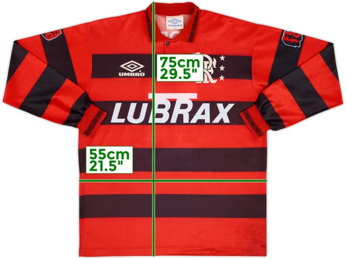 1994-95 Flamengo Centenary Home L/S Shirt #11 - 6/10 - (L)