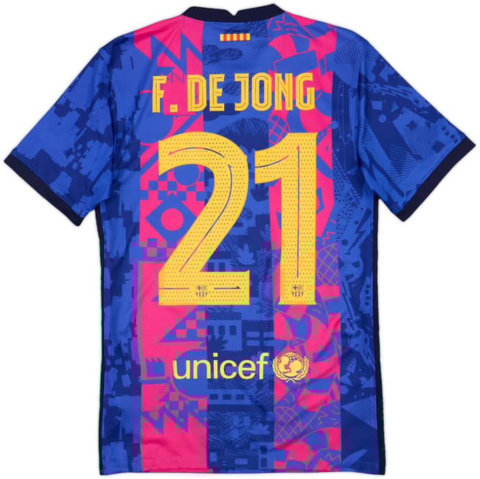 2021-22 Barcelona Third Shirt F.De Jong #21 - 8/10 - (XS)