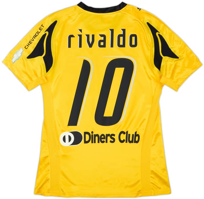 2007-08 AEK Athens Home Shirt Rivaldo #10 (M)