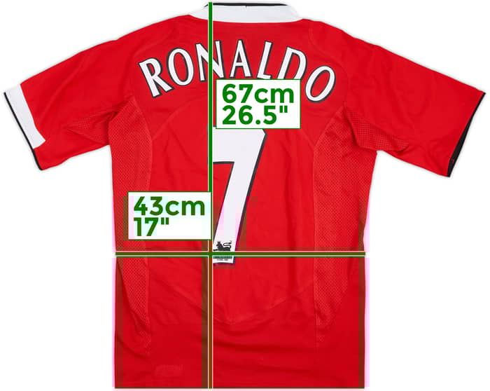 2004-06 Manchester United Home Shirt Ronaldo #7 - 7/10 - (S)