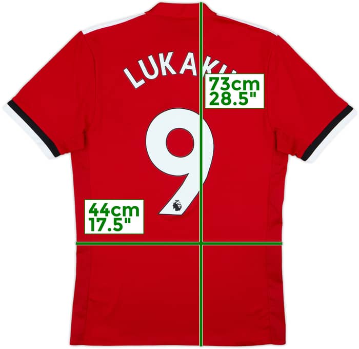 2017-18 Manchester United Home Shirt Lukaku #9 - 8/10 - (S)