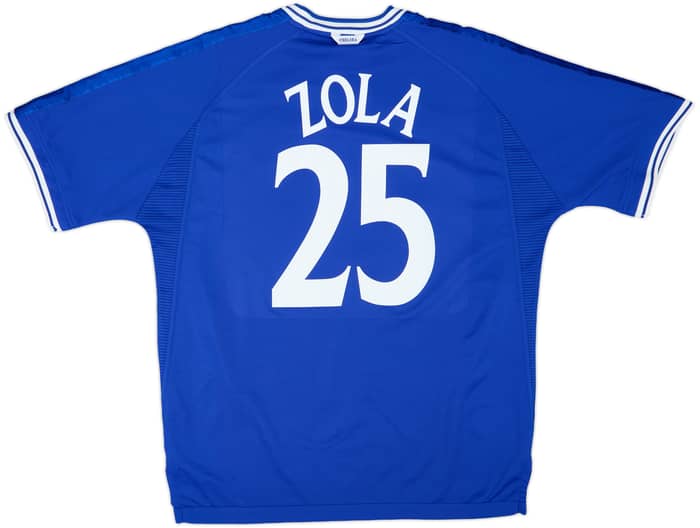 1999-01 Chelsea Home Shirt Zola #25 - 9/10 - (XL)