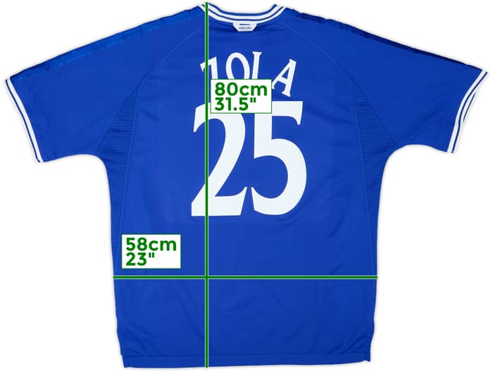 1999-01 Chelsea Home Shirt Zola #25 - 9/10 - (XL)