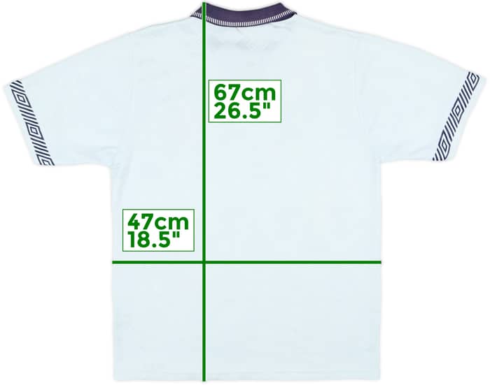 1990-92 England Home Shirt - 7/10 - (S)