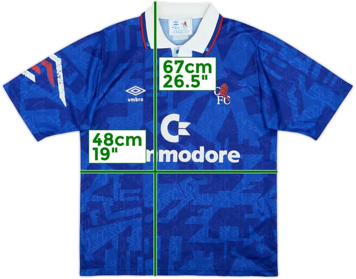1991-93 Chelsea Home Shirt - 8/10 - (M)