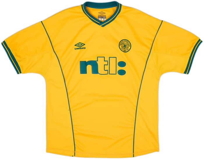 2000-02 Celtic Camiseta de Visitante Larsson #7 - 8/10 - (L)