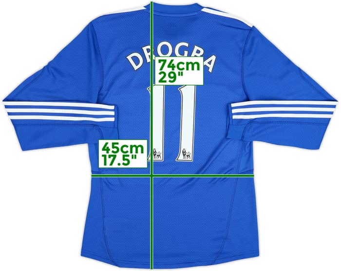 2009-10 Chelsea Home L/S Shirt Drogba #11 - 8/10 - (S)