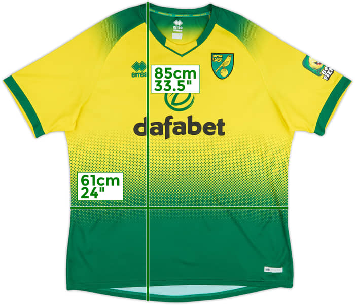 2019-20 Norwich Home Shirt - 6/10 - (6XL)