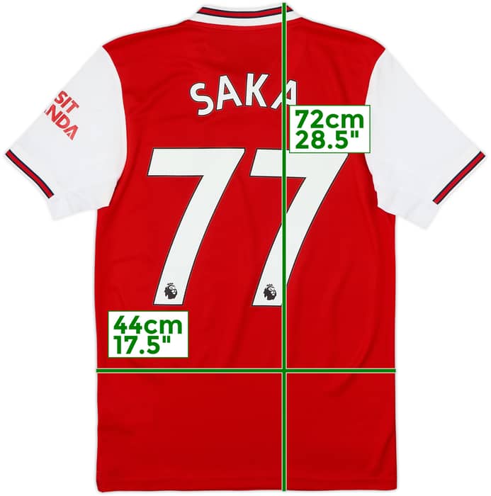 2019-20 Arsenal Home Shirt Saka #77 - 6/10 - (XS)