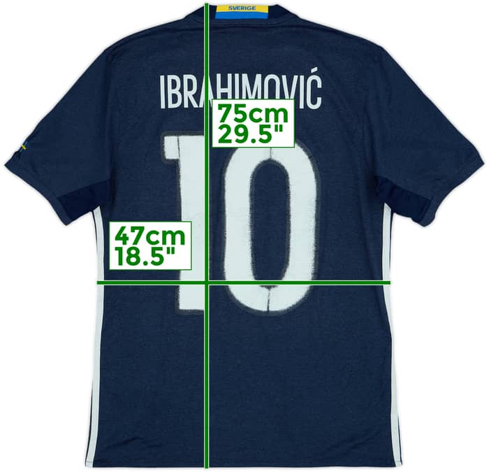 2016-17 Sweden Away Shirt Ibrahimovic #10 - 7/10 - (S)