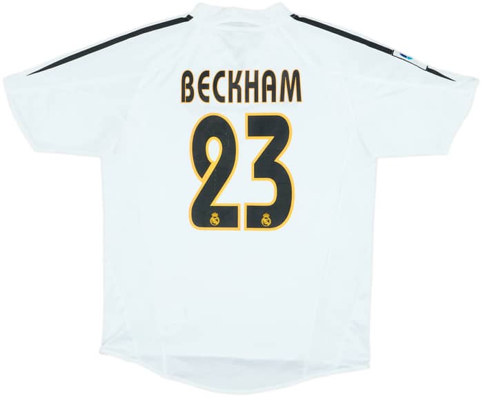 2004-05 Real Madrid Home Shirt Beckham #23 - 6/10 - (XL.Boys)