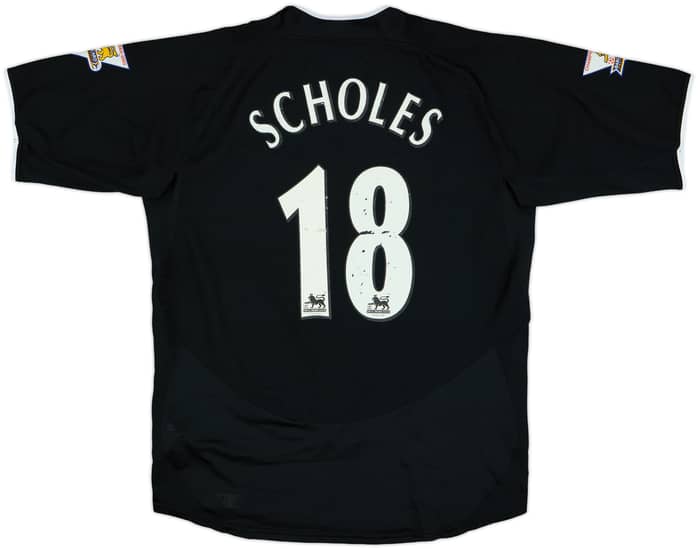 2003-05 Manchester United Away Shirt Scholes #18 - 7/10 - (L)