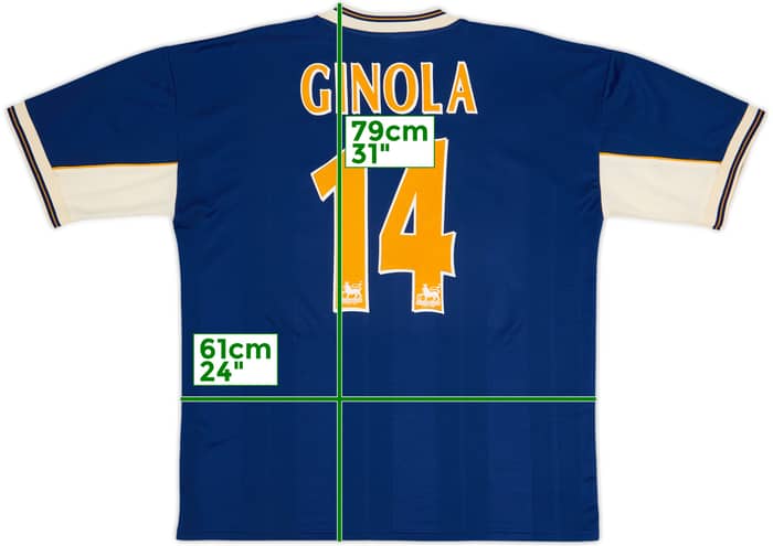 1997-98 Tottenham Away Shirt Ginola #14 - 8/10 - (XL)