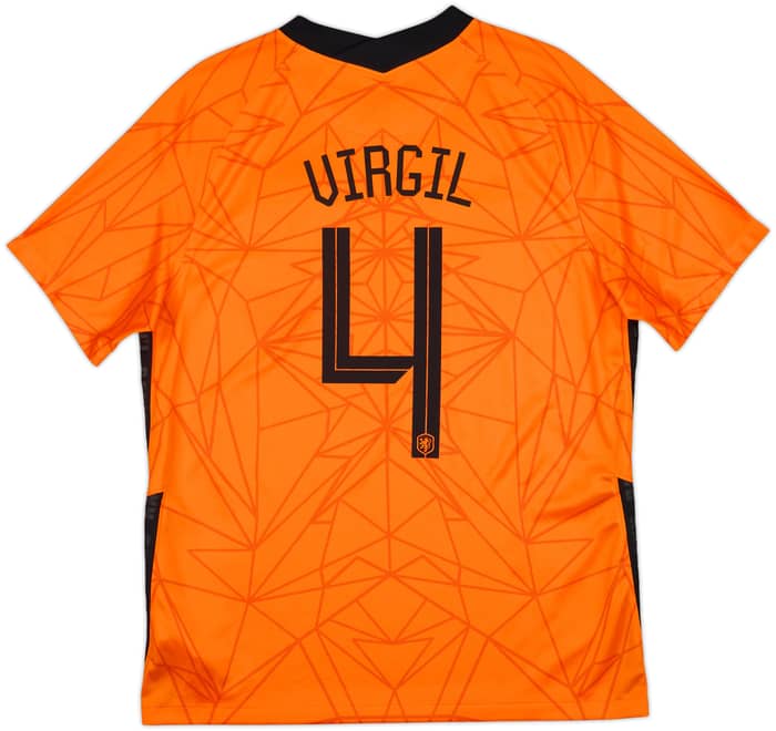 2020-21 Netherlands Home Shirt Virgil #4 (L)