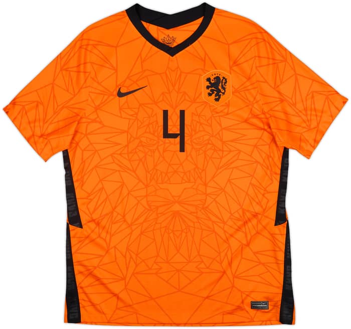 2020-21 Netherlands Home Shirt Virgil #4 (L)